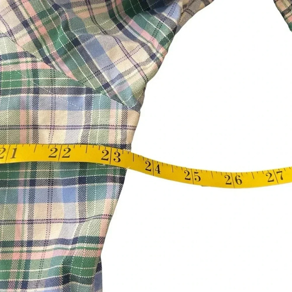 Ralph Lauren Custom Fit Pink Green Blue Plaid Button Down Dress Shirt Large - Picture 7 of 9